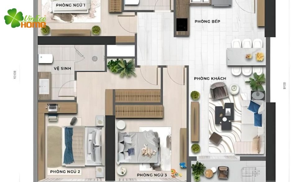 Thiết kế nội thất chung cư 70m2